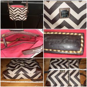 Chocolate and Cream Chevron Dooney & Bourke Crossbody